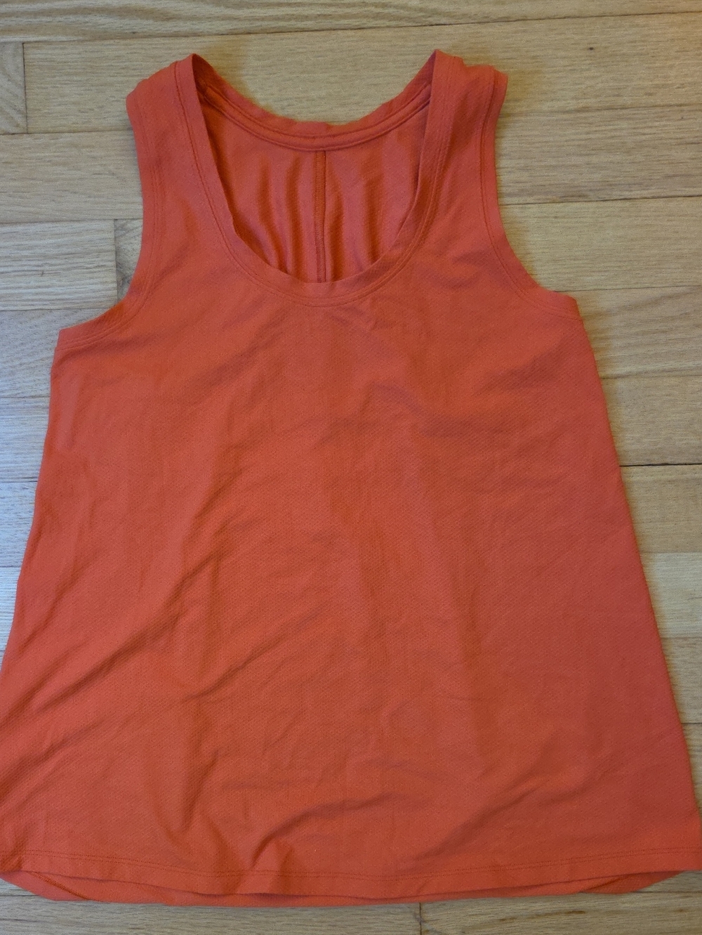 Lululemon Essential Tank Top Pleated Racerback Coral Textured Mesh Size 4/XS